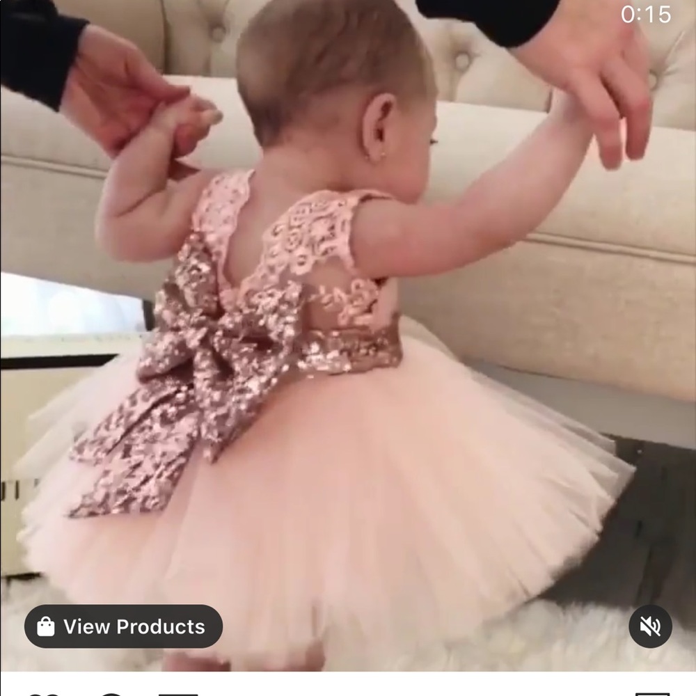 Cute dress from itty bitty toes! Rose Gold!!